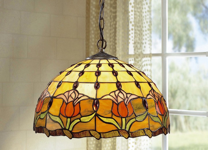 Lampen  & lampjes - Tiffany hanglamp, 1 fitting, in Farbe MULTICOLOR