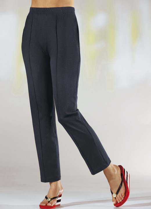 Vrijetijds pantalons - Broek met comfortabele elastische tailleband, in Größe 018 bis 056, in Farbe MARINE Ansicht 1