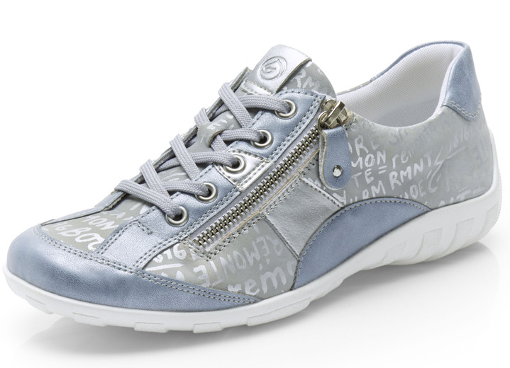 Instappers & veterschoenen - Remonte sneakers met bedrukte biezen, in Größe 036 bis 043, in Farbe LICHTBLAUW-ZILVER Ansicht 1
