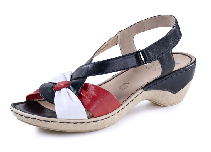 Sandalen & slippers - ELENA EDEN sandalen gemaakt van nappaleer, in Größe 3 1/2 bis 8, in Farbe BLAUW-WIT-ROOD Ansicht 1