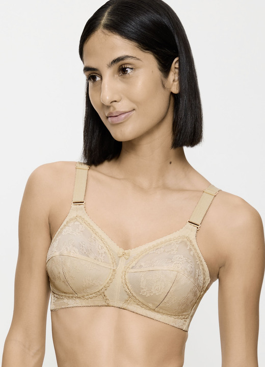 BH zonder beugel - Triumph-Doreen bh met kanten cups, in Größe 075 bis 110, in Cup D, in Farbe HUIDKLEURIG Ansicht 1