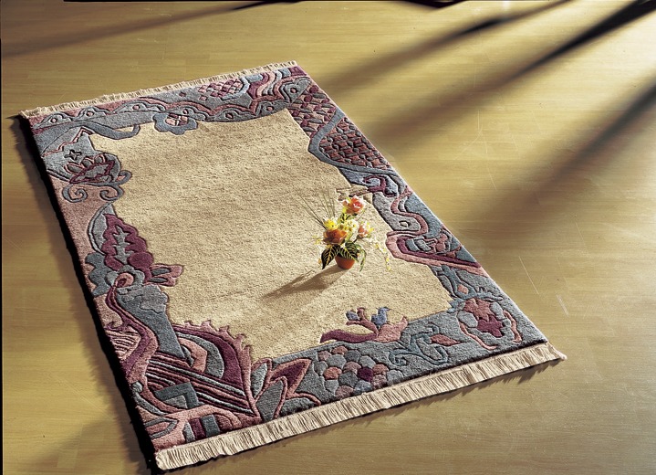 Tapijten - Bruggen en tapijten in Nepal-stijl, in Größe 011 (Brug, ca. 60 x 90 cm) bis 309 (rond tapijt, ؠ200 cm), in Farbe BEIGE Ansicht 1