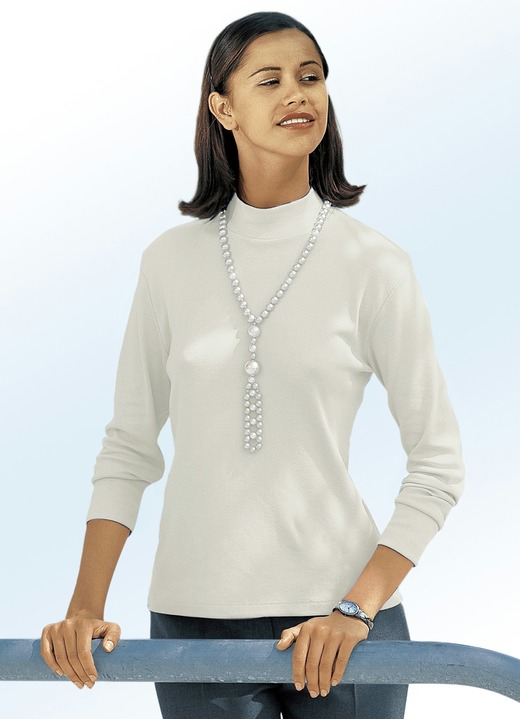 Lange mouw - Stoer shirt in 16 kleuren Lange mouw - Stoer shirt in 16 kleuren, in Größe 034 bis 052, in Farbe ECRU