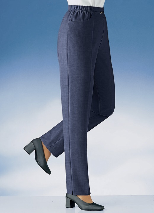 Broeken met elastische band - Pull-on broek in 10 kleuren, in Größe 019 bis 235, in Farbe MARINE Ansicht 1