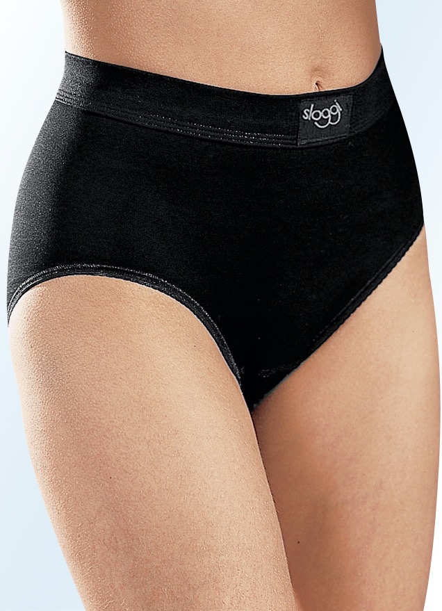 Slips - sloggi Double Comfort twinpack maxi slips met biologisch katoen, in Größe 038 bis 050, in Farbe SCHWARZ Ansicht 1