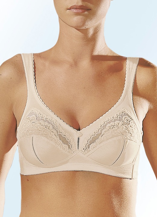 BH zonder beugel - Triumph-Allegra bh met de hoogste vormkracht, in Größe 080 bis 115, in Cup E, in Farbe HUIDKLEURIG Ansicht 1