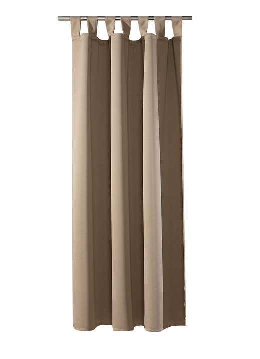 Klassiek - Onderhoudsvriendelijke, energiebesparende verduisterende sjaals, in Größe 119 (H 150 x B 140 cm) bis 271 (H 245 x B 140 cm), in Farbe CAMEL, in Ausführung met lussen Ansicht 1