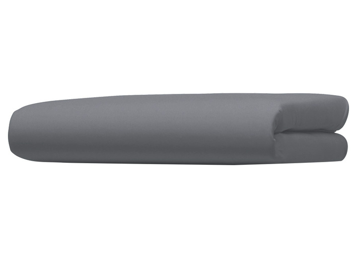 Hoeslakens - Luxe gedraaid jersey hoeslaken met elastaan, in Größe 133 (1 hoeslaken 90-120/200-220 cm) bis 138 (1 hoeslaken, 180-200/200-220 cm), in Farbe ANTRACIET Ansicht 1