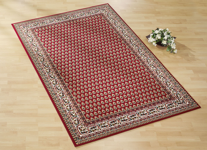 Tapijten - Bruggen/tapijten en bedrokken met Mir-patroon, in Größe 105 (vloerkleed, 60 x 110 cm) bis 309 (2 matten, 60 x 110 cm en 1 loper, 60 x 320 cm), in Farbe ROOD Ansicht 1