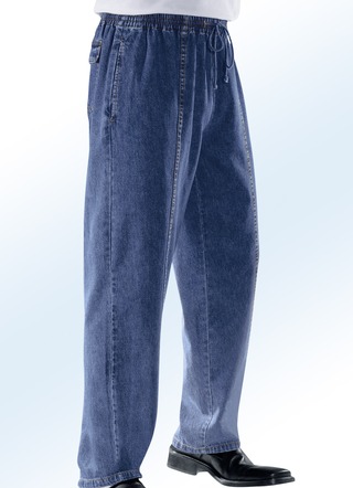 Pull-on jeans met elastische band en trekkoord in 4 kleuren