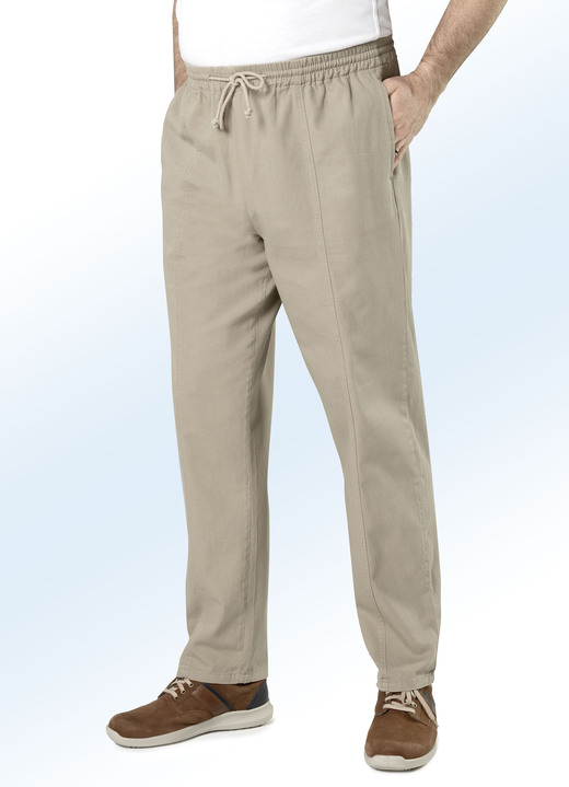 Jeans - Pull-on jeans met elastische band en trekkoord in 4 kleuren Jeans - Pull-on jeans met elastische band en trekkoord in 4 kleuren, in Größe 024 bis 110, in Farbe BEIGE