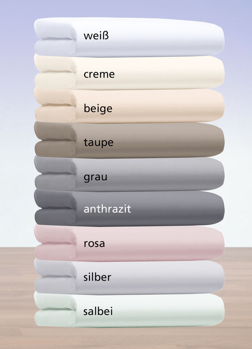Hoeslakens - Comfortabele hoeslakens, in Größe 131 (1 hoeslaken, 100/200 cm) bis 138 (1 hoeslaken, 180-200/200 cm), in Farbe ANTRACIET
