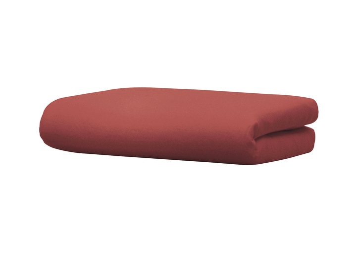 Hoeslakens - flanellen bedlaken van 100% katoen, in Größe 031 (2 lakens, 150/250 cm) bis 032 (1 bedlaken, 220/270 cm), in Farbe BORDEAUX Ansicht 1