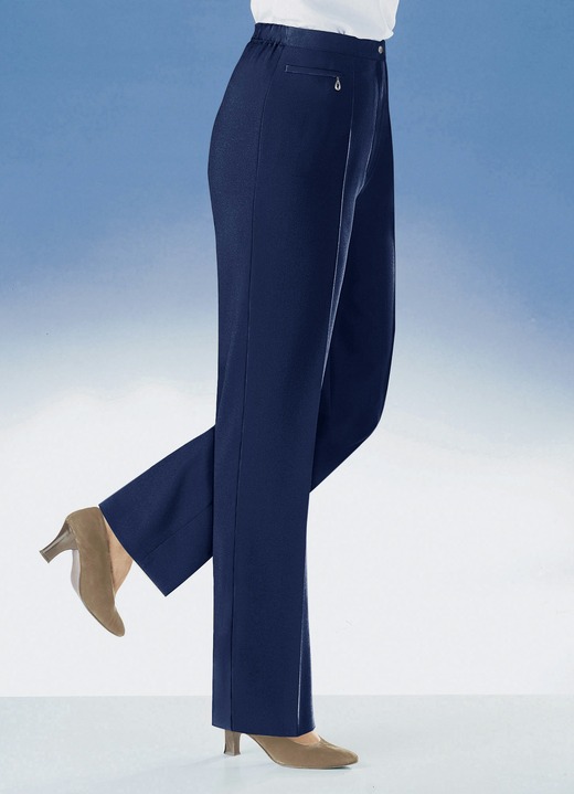 Broek met knoop- en ritssluiting - Comfortbroeken voor elke gelegenheid in 8 kleuren Broek met knoop- en ritssluiting - Comfortbroeken voor elke gelegenheid in 8 kleuren, in Größe 019 bis 054, in Farbe MARINE