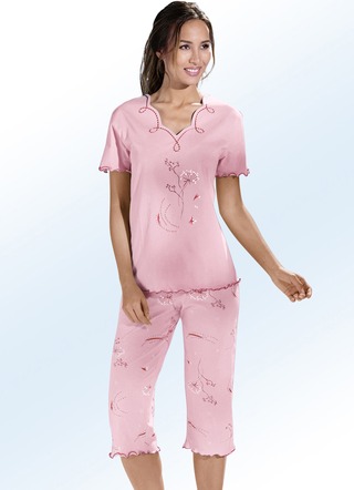 Pyjama met korte mouw en V-hals