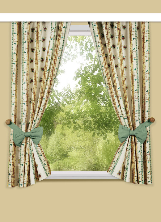 Klassiek - Enkele sjaal in linnenlook met universele railband, in Größe 340 (H 125 x B 60 cm) bis 383 (H 175 x B 132 cm), in Farbe NATUUR-MEERKLEURIG Ansicht 1