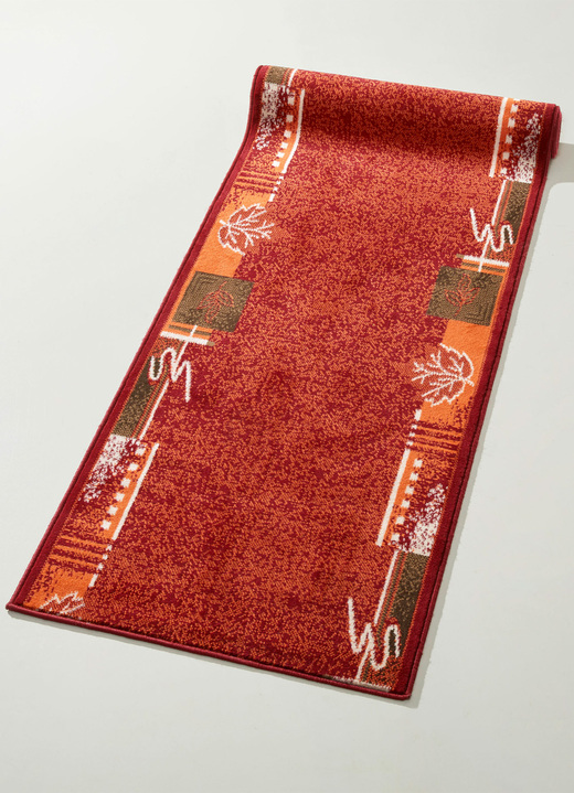 Tapijten - Op maat gemaakte gekoppelde lopers, in Größe 101 (Loper, 60 cm breed) bis 106 (Loper, 100 cm breed), in Farbe ROOD Ansicht 1