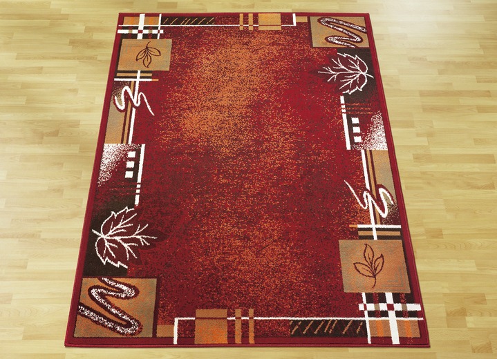 Tapijten - Onderhoudsvriendelijke bruggen, tapijten en bedranden, in Größe 111 (Brug, 60 x 110 cm) bis 315 (vloerkleden rondom bed, 3-delig), in Farbe ROOD Ansicht 1