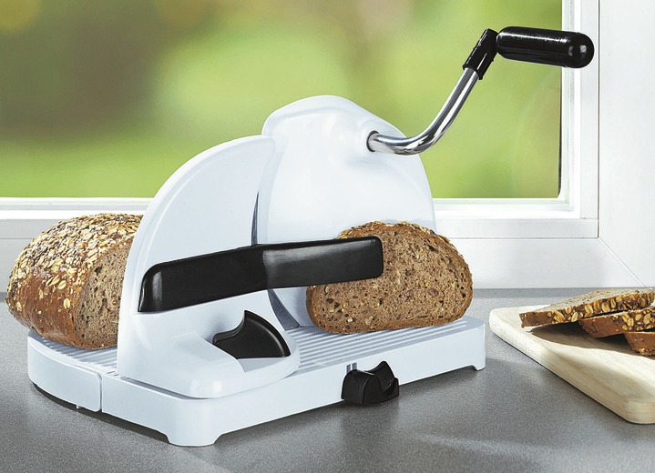 - Broodsnijmachine met handslinger, in Farbe WIT