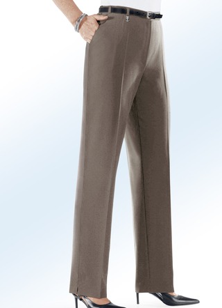 Comfortbroek met elastische taillebandinzetten in 6 kleuren