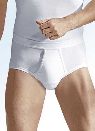 Hermko vijfpack fijne ribslips met gulp, wit