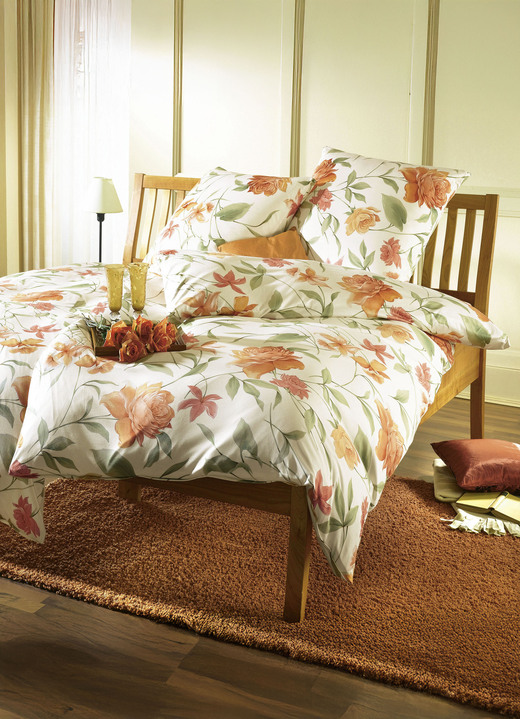 Beddengoed - Beddengoedset in verschillende kwaliteiten, in Größe 112 (80/80 cm + 135/200 cm) bis 121 (Kussensloop, 40/80 cm), in Farbe ABRIKOOS