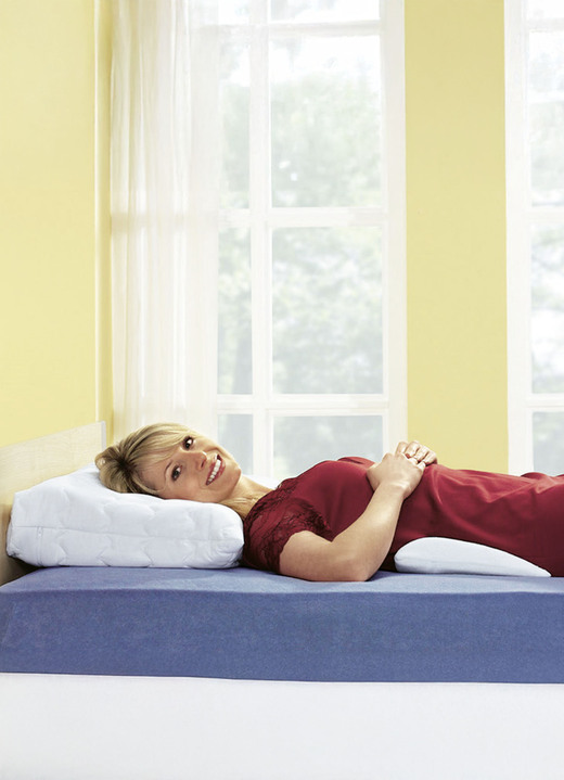 Gezonde nachtrust - Relaxkussenprogramma van f.a.n, in Größe 121 (neksteunkussen, 40/80 cm) bis 125 (lendenkussen, 27/50 cm), in Farbe WIT