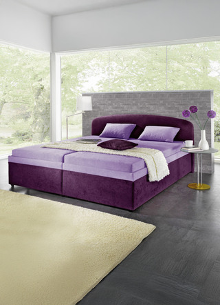 Gestoffeerd bed met ruime bedkast
