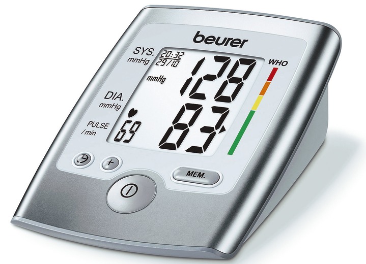 Medische apparaten - bovenarm bloeddrukmeter BM 35, in Farbe ZILVER