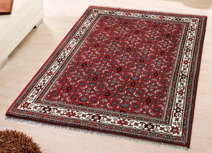 Tapijten - Handgeknoopte bruggen, galerij en tapijten, in Größe 101 (Brug, 40 x 60 cm) bis 292 (tapijt, 250 x 350 cm), in Farbe ROOD Ansicht 1