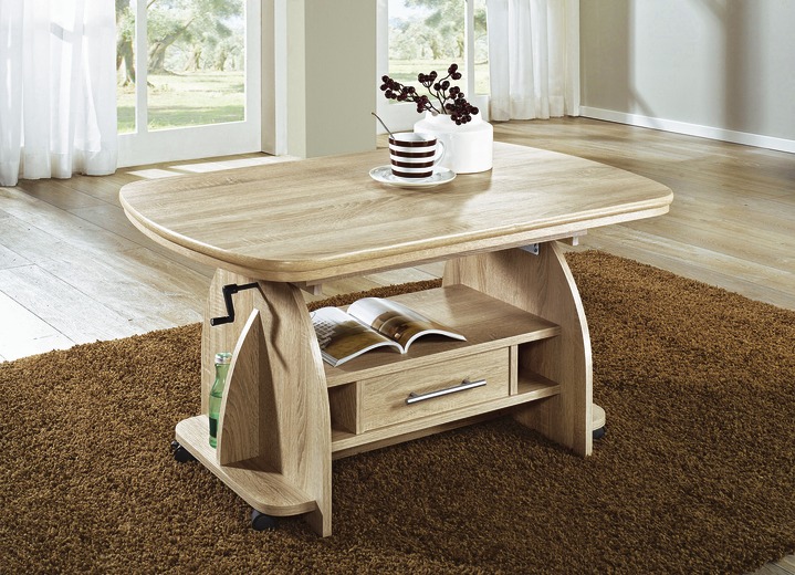 Salontafels - Salontafel met lade, in Farbe EIK SONOMA, in Ausführung Vaste plaat Ansicht 1