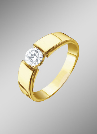 Damesring goud 585/-