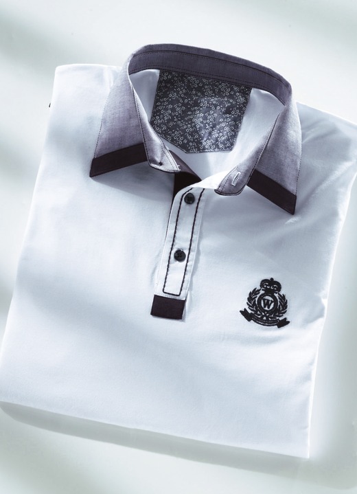 Shirts - Poloshirt in 3 kleuren Shirts - Poloshirt in 3 kleuren, in Größe 046 bis 062, in Farbe WIT