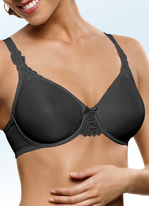 Damesondergoed - Chantelle Hedona-beugel-bh, in Größe 070 bis 095, in Cup C, in Farbe ZWART