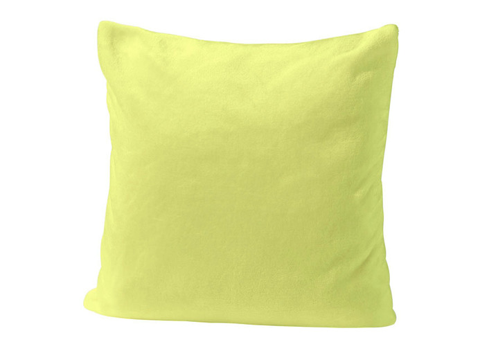 Decoratiekussens & slopen - Dekbed en kussen in fluweelzachte kwaliteit, in Größe 185 (Beddendeken, 120 x 170 cm) bis 905 (2 kussenslopen, 40 x 40 cm), in Farbe GROEN Ansicht 1