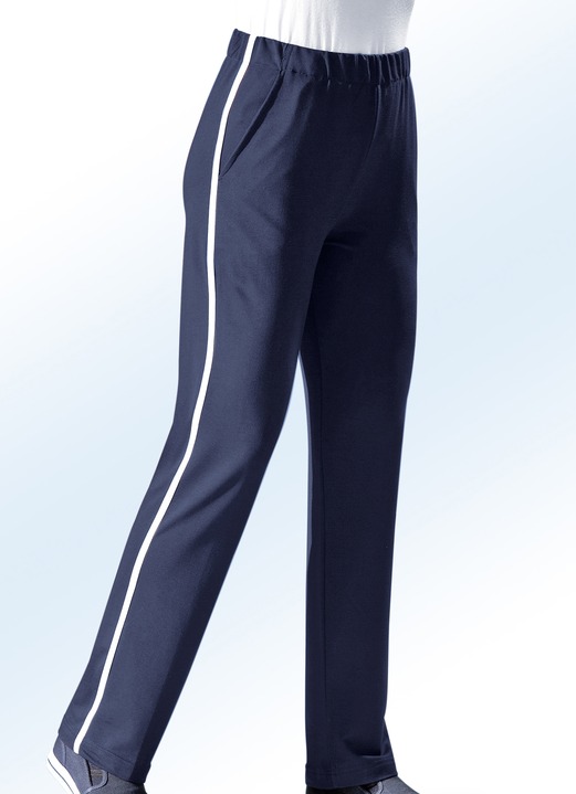 Vrijetijds pantalons - Casual broek, in Größe 019 bis 052, in Farbe MARINE Ansicht 1