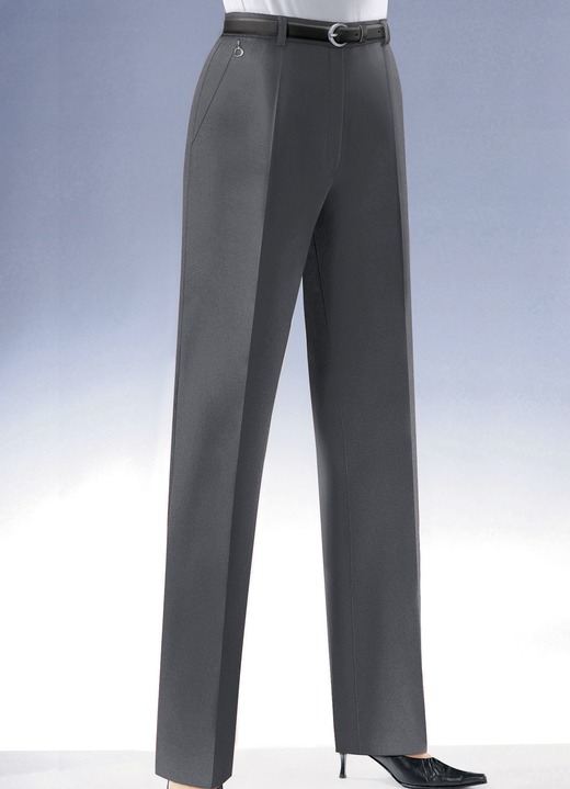 Broek met knoop- en ritssluiting - PANTS, in Größe 018 bis 245, in Farbe DONKERGRIJS Ansicht 1