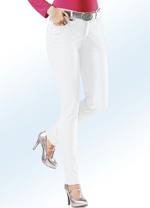 Jeans - Magic jeans in 11 kleuren, in Größe 017 bis 050, in Farbe WIT Ansicht 1