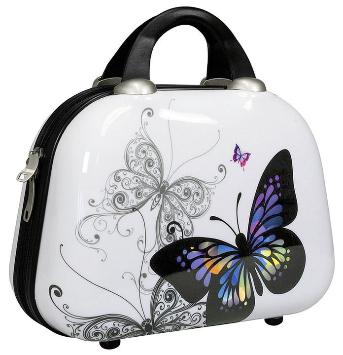 - Beautycase Butterfly met verdeeld binnenvak, in Farbe WIT-MULTICOLOR Ansicht 1