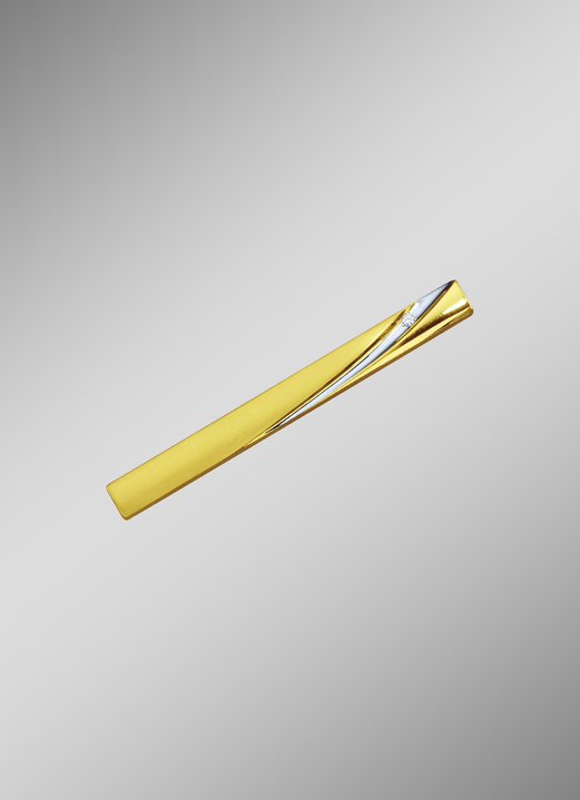 Accessoires - Stropdashouder met groef met witgouden inzetstuk, in Farbe
