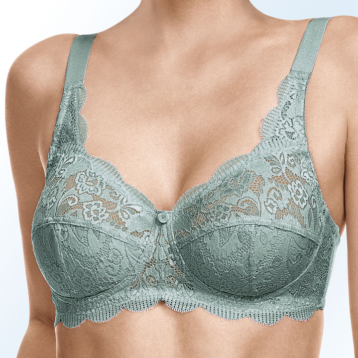 BH zonder beugel - Susa two-pack bh met delicate elastische kant, in Größe 075 bis 110, in Cup B, in Farbe 2X JADE Ansicht 1