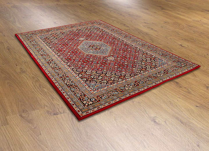Tapijten - Handgetufte bruggen en tapijten van 100% scheerwol, in Größe 101 (Brug, 40 x 60 cm) bis 292 (tapijt, 250 x 350 cm), in Farbe ROOD, in Ausführung Klassieke kwaliteit Ansicht 1
