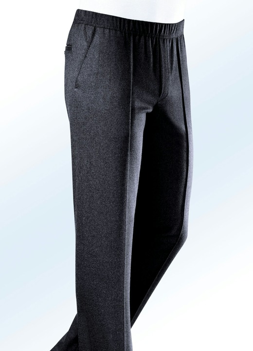 Broeken - Pull-on-broek van Klaus Modelle met elastische tailleband in 5 kleuren Broeken - Pull-on-broek van Klaus Modelle met elastische tailleband in 5 kleuren, in Größe 024 bis 064, in Farbe MARINE