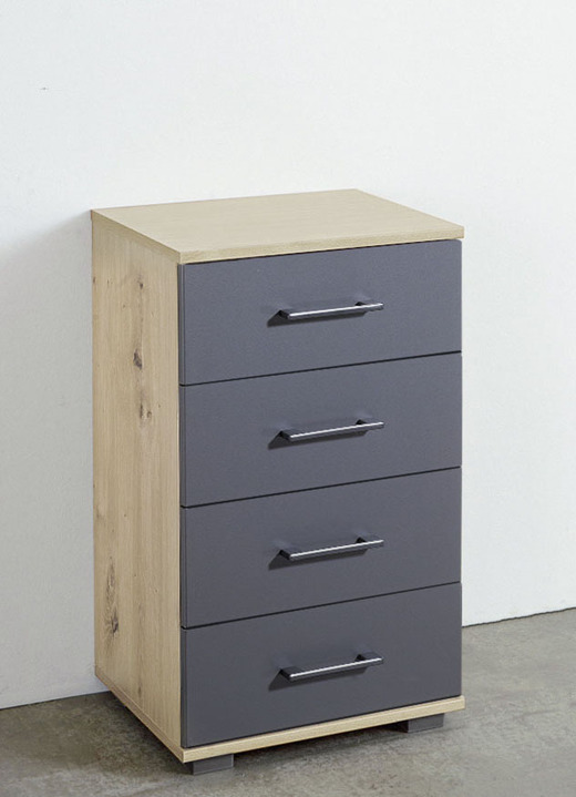 Meubels - Ladekast, hoogwaardig, stabiel ontwerp, in Farbe AMBACHTELIJK EIKENGRIJS, in Ausführung Commode met schuiflades Ansicht 1