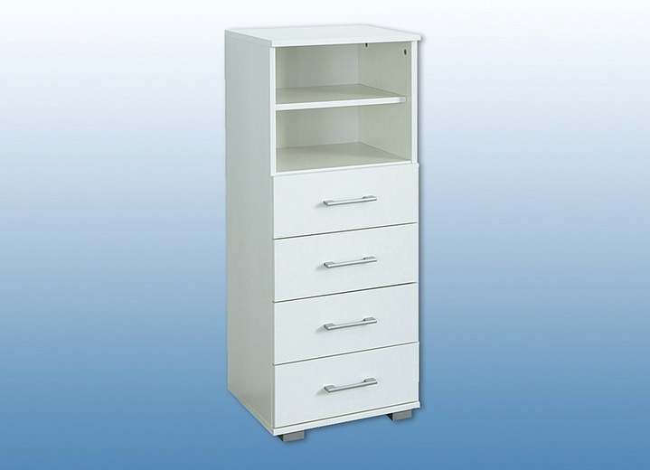Meubels - Ladekasten in hoogwaardig, stabiel design, in Farbe WIT, in Ausführung Commode met 2 nissen, hoogte 71 cm Ansicht 1