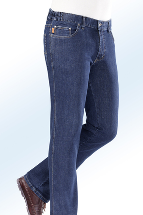 "Francesco Botti"-jeans met elastische inzetstukken in de tailleband in 3 kleuren