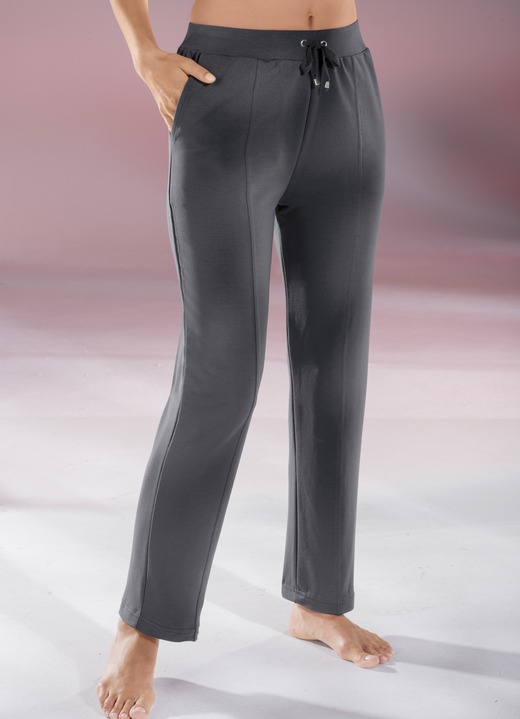 Vrijetijds pantalons - Comfortabele broek met brede elastische tailleband, in Größe 018 bis 056, in Farbe ANTRACIET Ansicht 1