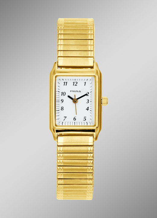 Rekbare band - Klassiek quartz dameshorloge van Para, in Farbe