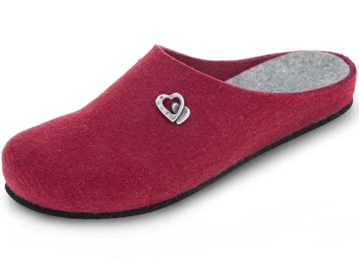 Huisschoenen - Lichtgewicht pantoffels met een anatomisch gevormd voetbed, in Größe 036 bis 042, in Farbe ROOD Ansicht 1