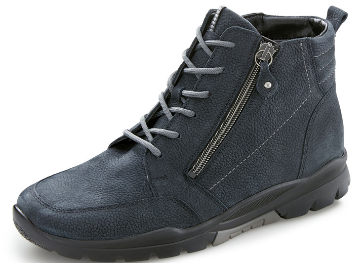 Laarzen & laarsjes - Waldläufer, gevoerde dames enkellaarsjes, winterschoenen, breedte H, met uitneembaar voetbed, in Größe 4 1/2 bis 9, in Farbe DONKERBLAUW Ansicht 1